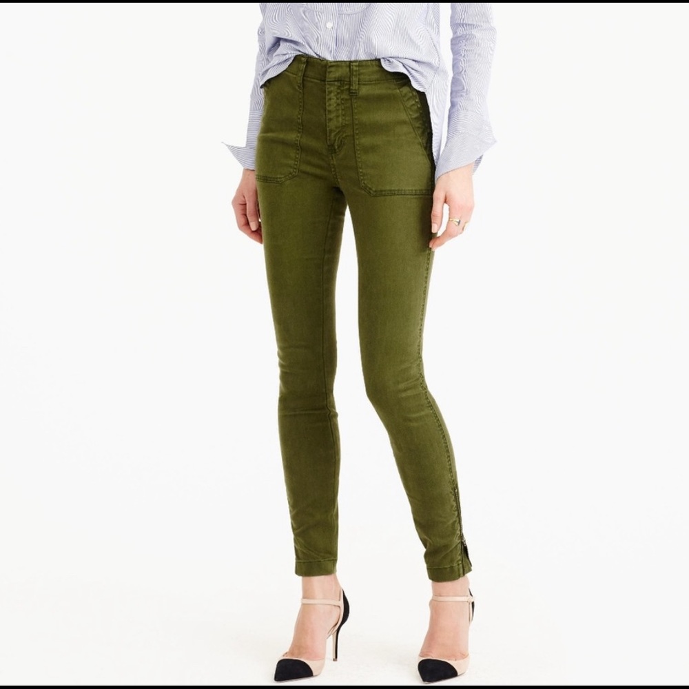 J Crew Skinny stretch cargo pant with zippers - Picture 8 of 10